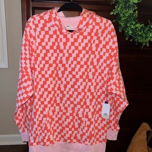 BP Pink and Red Patterned Hoodie